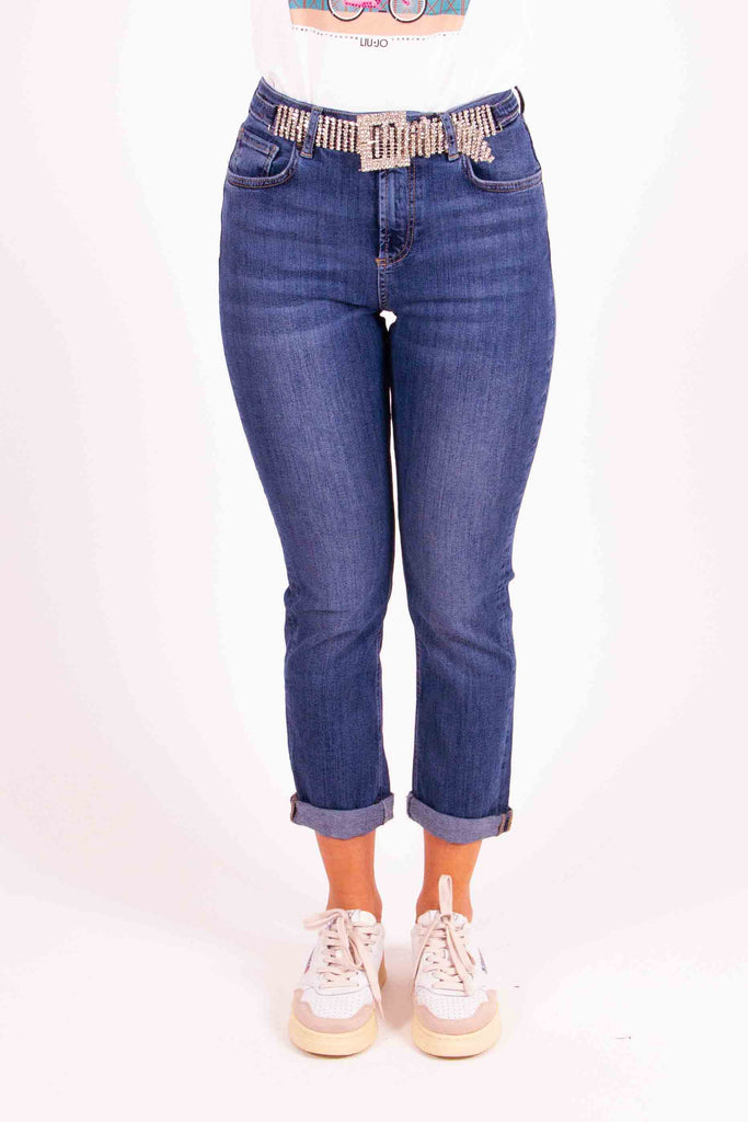 LIU JO Jeans cropped vita alta Bottom Up