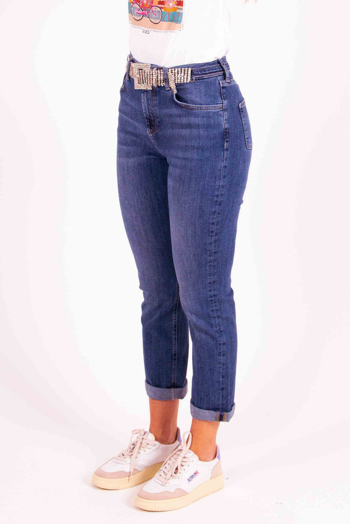 LIU JO Jeans cropped vita alta Bottom Up
