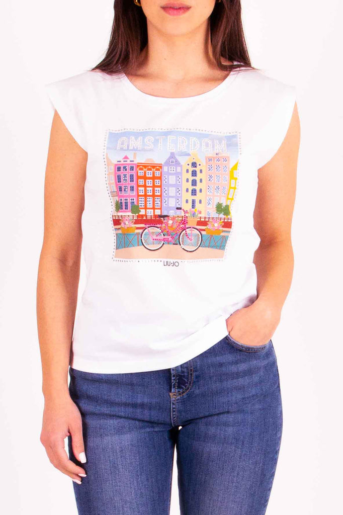 LIU JO T-shirt con stampa Amsterdam
