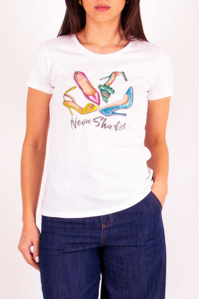 LIU JO T-shirt con stampa Shiny Shoes