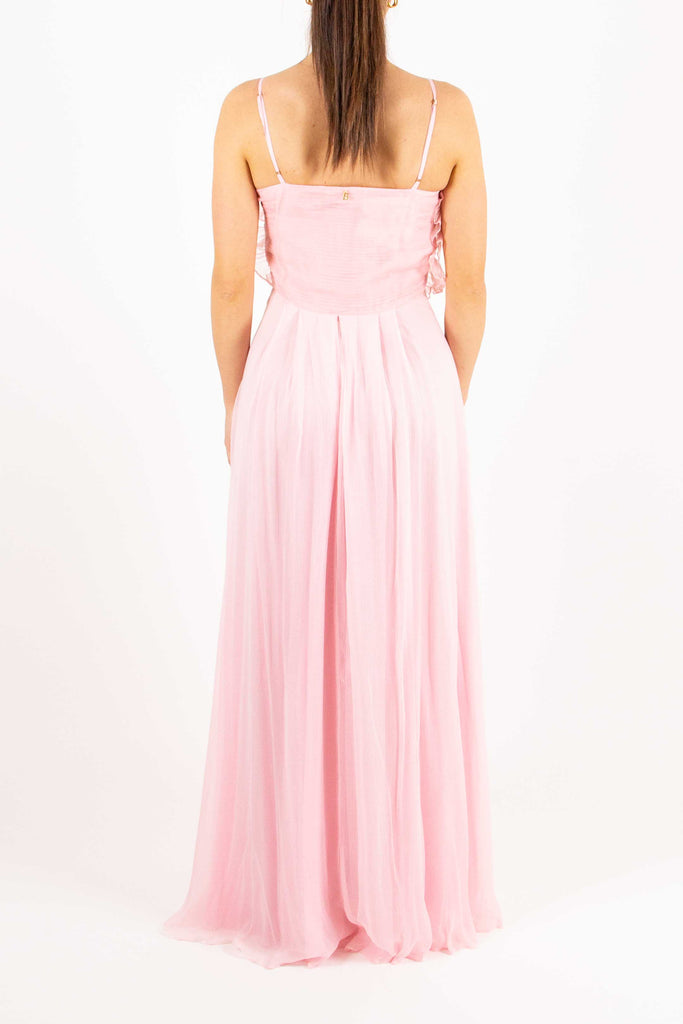 BLUGIRL Abito lungo in organza e creponne