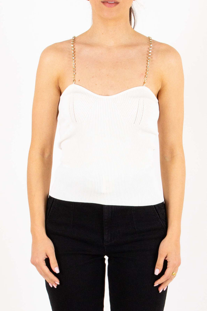 BLUGIRL Top con decorazione di cristalli