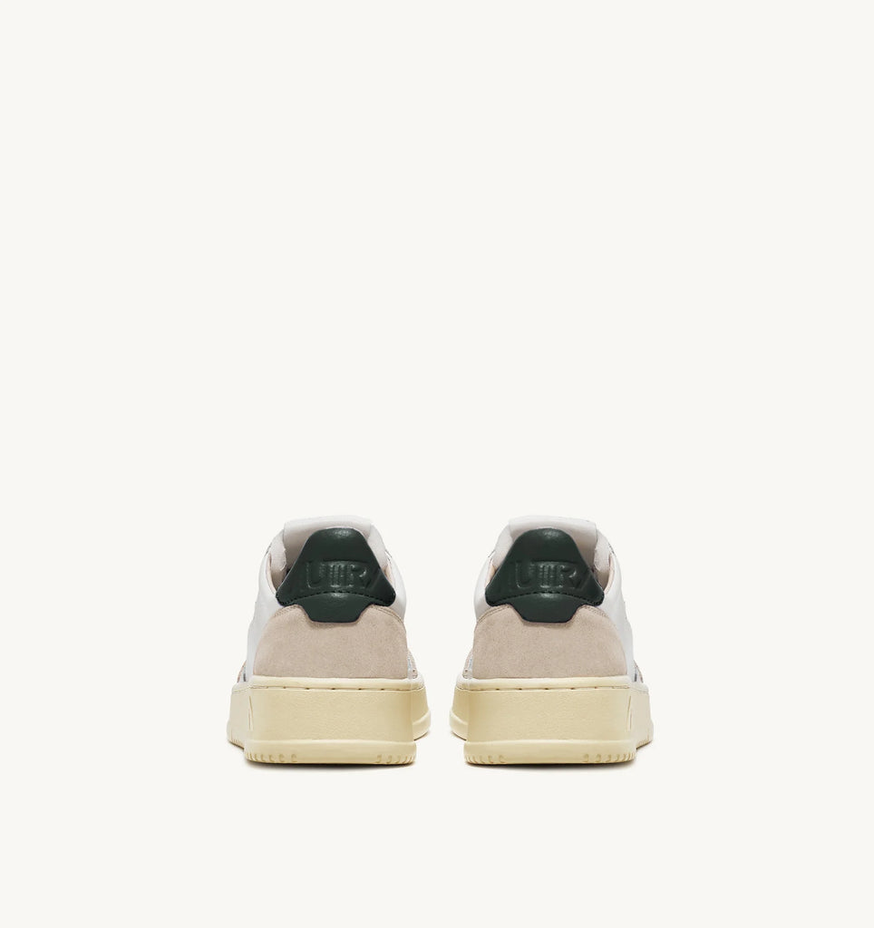 AUTRY Sneaker Medalist Low In Suede e Pelle Bianca e Mount