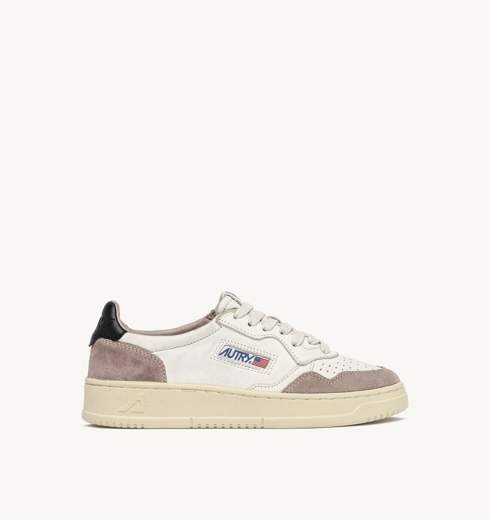 AUTRY Sneakers Medalist Low In Pelle E Suede Polvere Nero