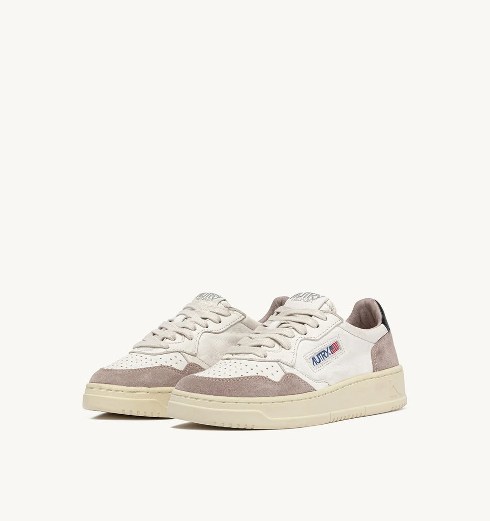 AUTRY Sneakers Medalist Low In Pelle E Suede Polvere Nero