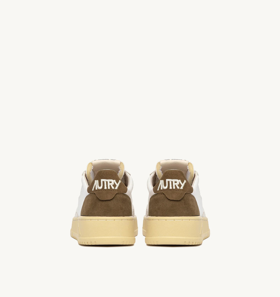 AUTRY Sneakers Medalist Low in Suede e Pelle Bianca e Marrone