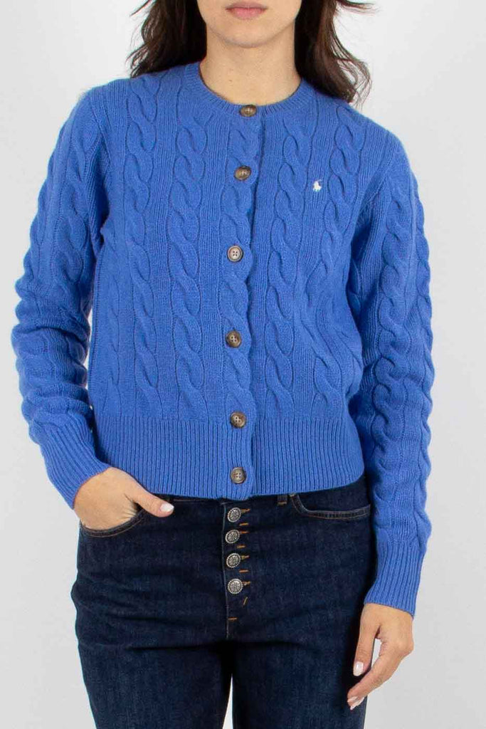 POLO RALPH LAUREN Cardigan a trecce in lana e cashmere