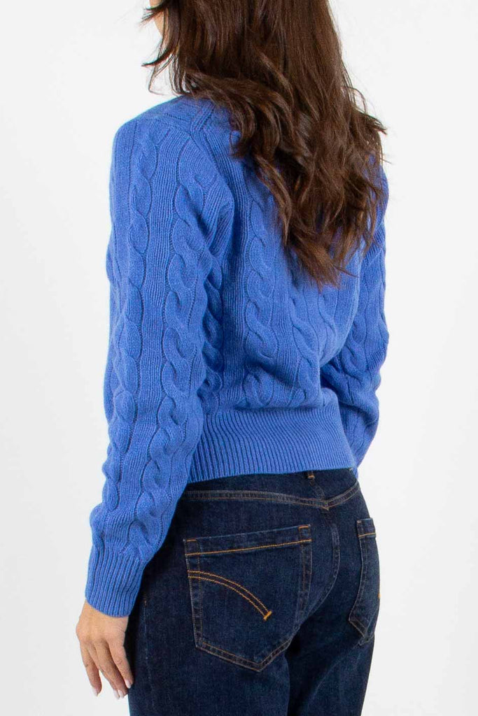 POLO RALPH LAUREN Cardigan a trecce in lana e cashmere