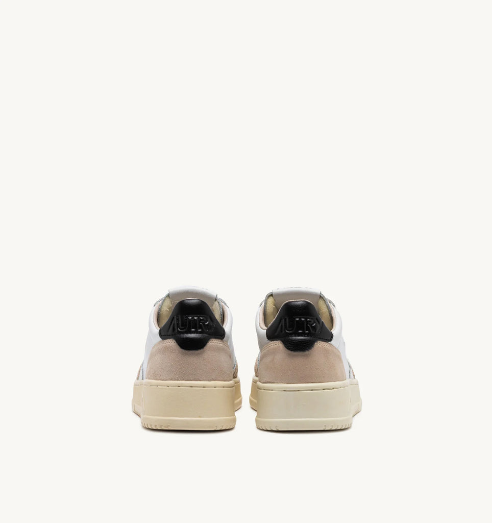 AUTRY Sneakers medalist low in suede e pelle bianca e nero