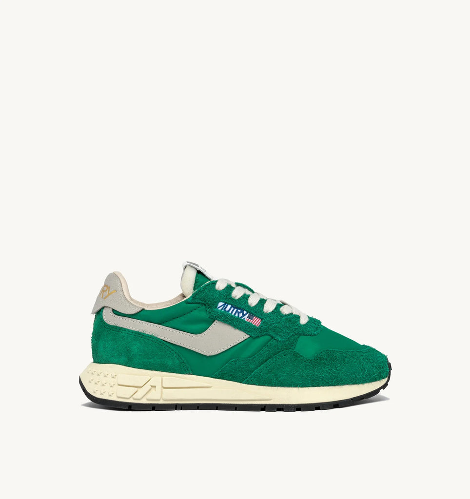 AUTRY Sneakers Reelwind low in nylon e suede colore verde