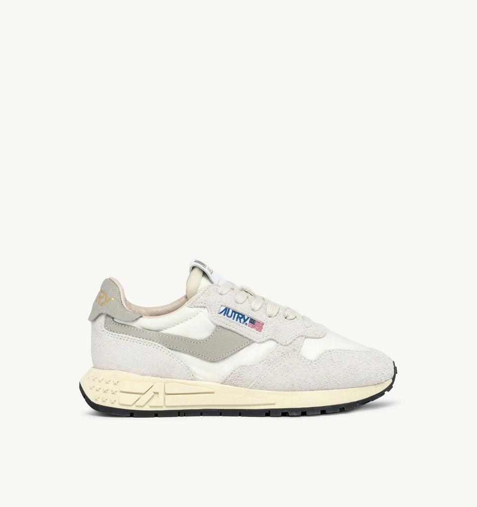 AUTRY Sneakers Reelwind low in nylon e suede colore bianco
