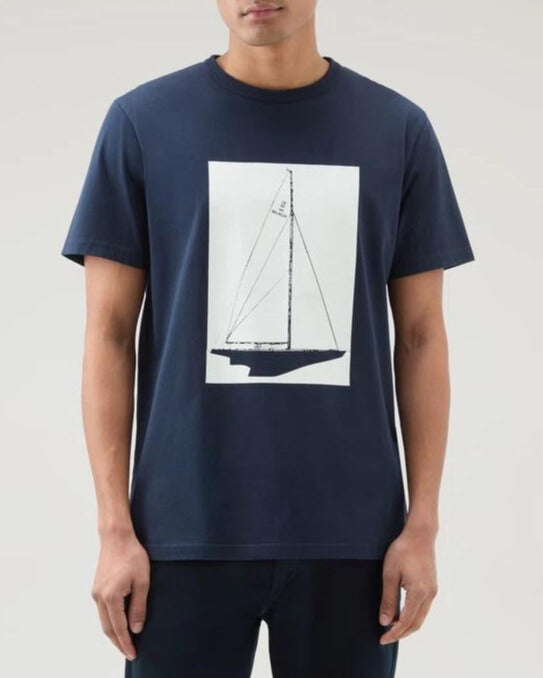WOOLRICH T-shirt in cotone con stampa