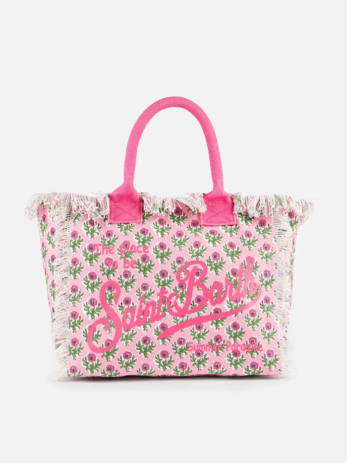 MC2 SAINT BARTH Borsa tote Vanity in tela di cotone a fiori