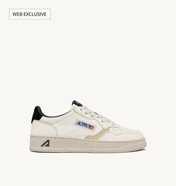 AUTRY Sneakers Medalist Low In Pelle Effetto Elephant e Dettagli Nero e Grigio