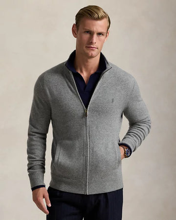 POLO RALPH LAUREN Maglia in lana con zip intera