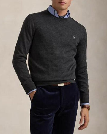 POLO RALPH LAUREN Maglia slim fit in lana girocollo