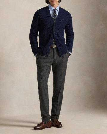 POLO RALPH LAUREN Cardigan in lana e cashmere a trecce