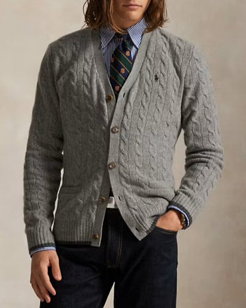 POLO RALPH LAUREN Cardigan in lana e cashmere a trecce