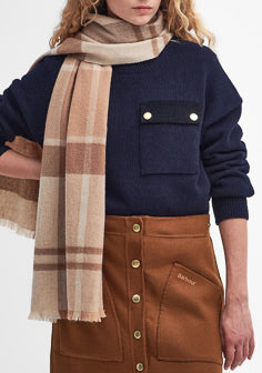 BARBOUR Sciarpa in tartan Rosefield