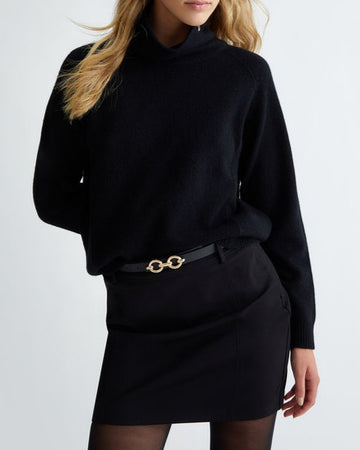 LIU JO Maglia in lana con collo a ciambella