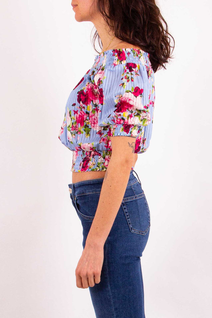 BLUGIRL TOP IN COTONE CON STAMPA A FIORI