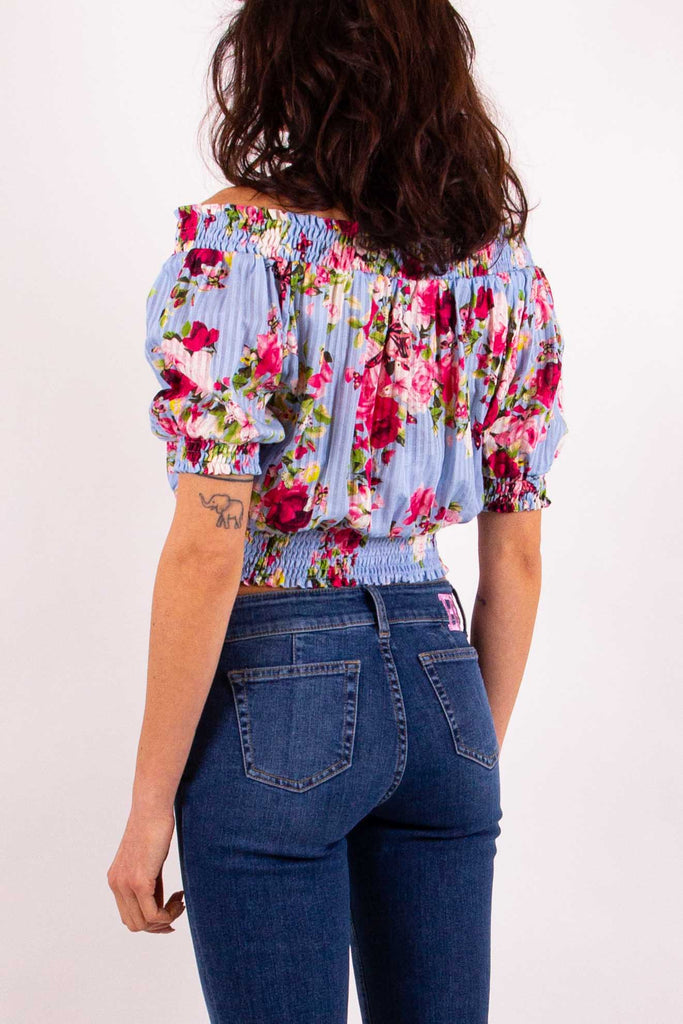 BLUGIRL TOP IN COTONE CON STAMPA A FIORI