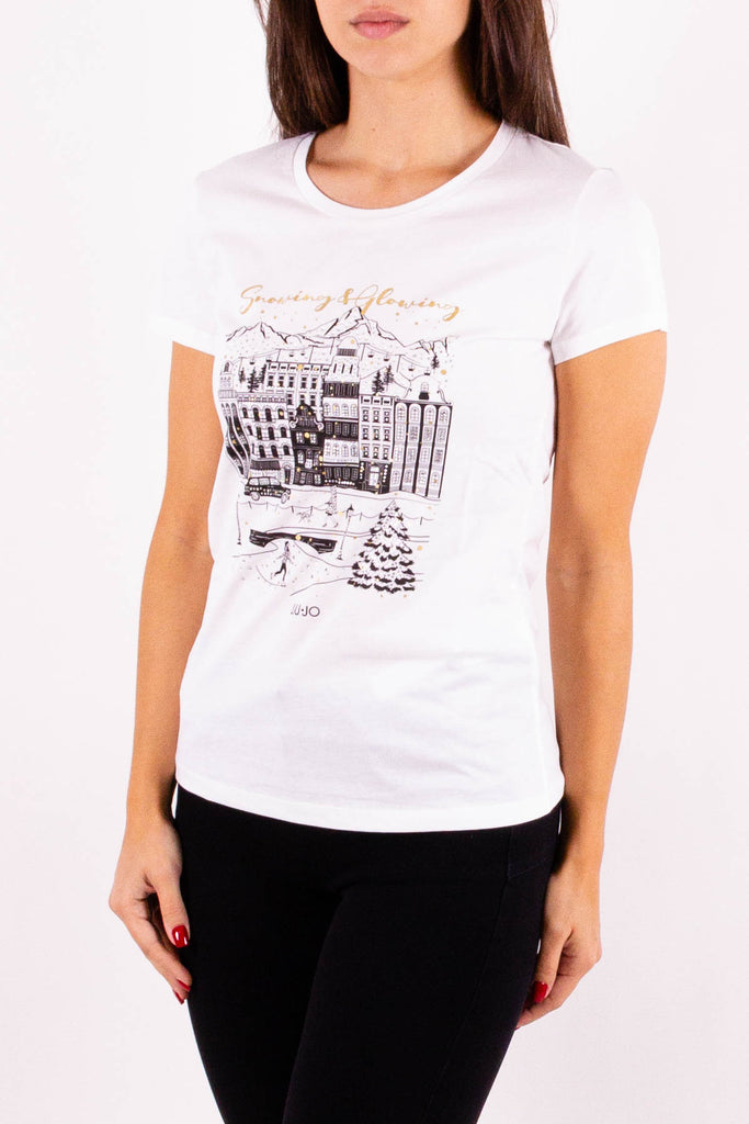 LIU JO T-shirt ecosostenibile con stampa grafica