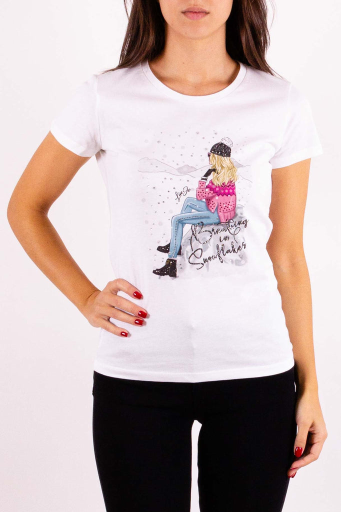 LIU JO T-shirt ecosostenibile con stampa grafica