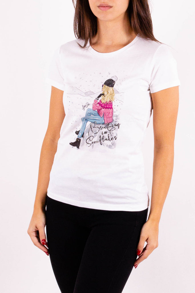 LIU JO T-shirt ecosostenibile con stampa grafica