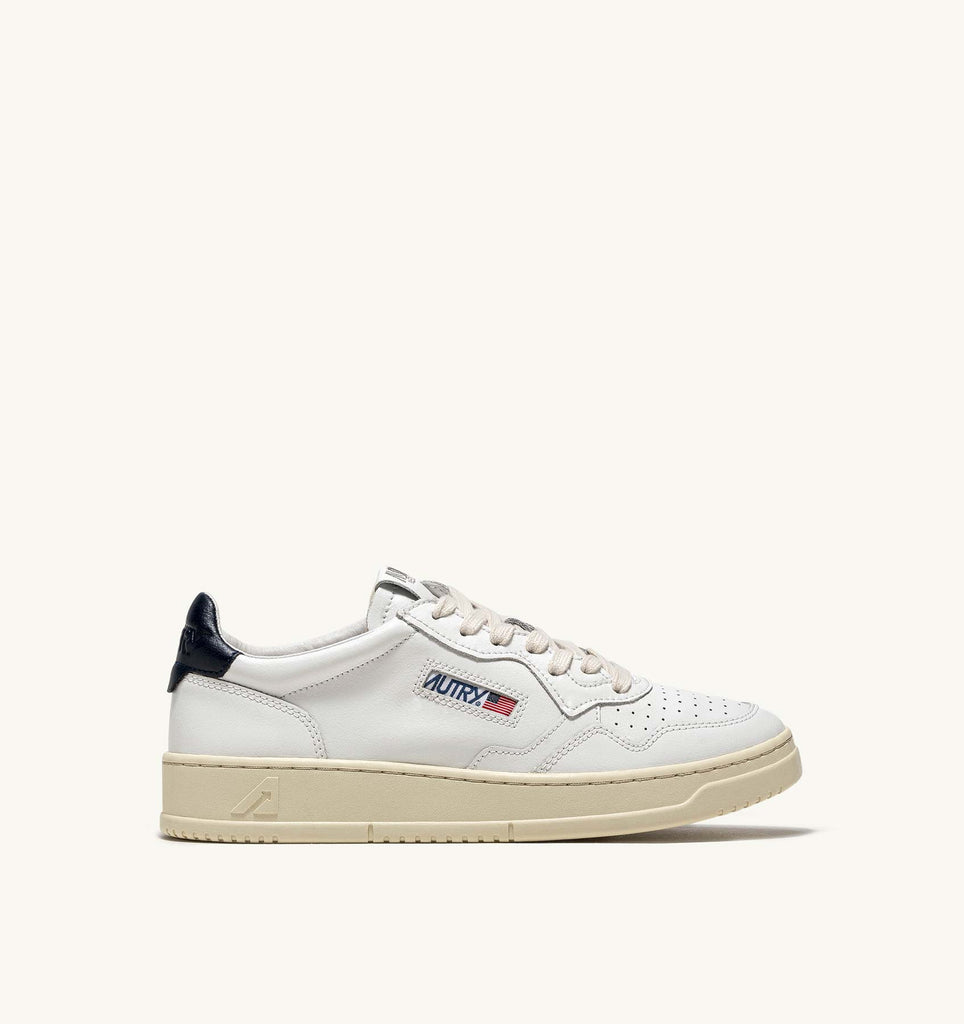 AUTRY Sneakers Medalist Low In Pelle Bianco Blu