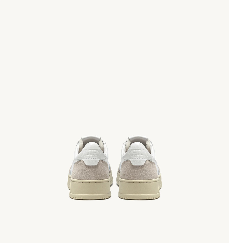 AUTRY Medalist Low Sneaker In Suede E Pelle Bianca