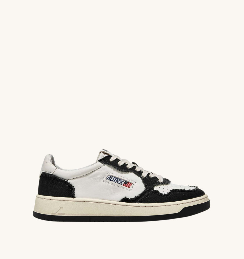 AUTRY Sneakers Medalist Low In Canvas Bianco Nero