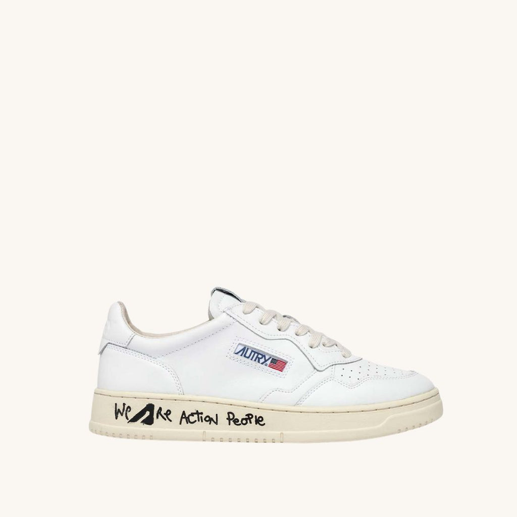 AUTRY Sneakers Medalist Low In Pelle Bianca