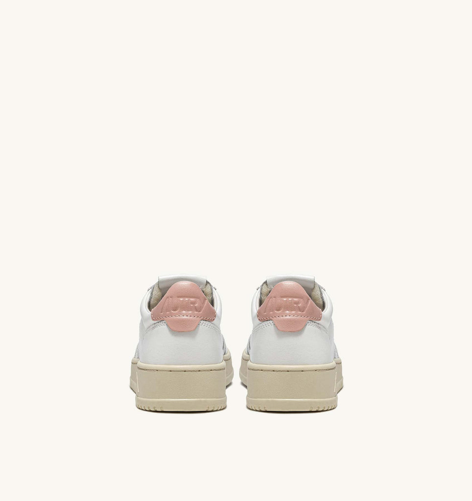 AUTRY Sneakers Medalist Low In Pelle Bianca E Rosa